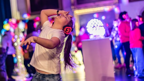 Christmas silent disco in the Music Room at Plas Newydd House and Garden, Anglesey